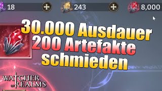 200 Artefakte Schmieden  Watcher of Realms deutsch [upl. by Zetnahs857]