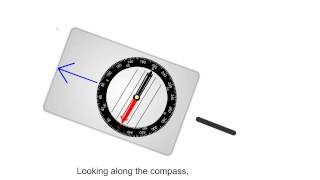 Following a bearing using a protractor compass [upl. by Aveer]