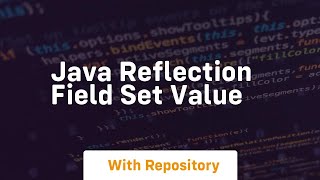 java reflection field set value [upl. by Archle127]