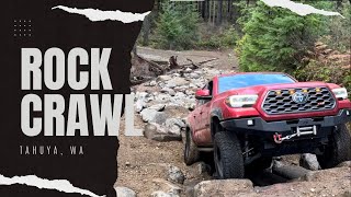 That RED Tacoma TRD Off Road Rock Crawling at Tahuya ORV Park WA [upl. by Poppas]