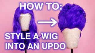 How To Style a Wig into a Big Updo [upl. by Arimat]