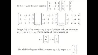 Valores y vectores propios Deducción y ejemplo matriz 3X3 [upl. by Lodnar]