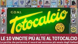 SERIE A Totocalcio Record le 10 VINCITE più ALTE della storia [upl. by Yalhsa]