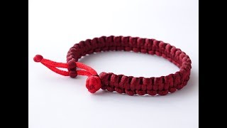 Simple Macrame Bracelet TutorialCobra WeaveDecorative Diamond KnotMad Max Style Closure CbyS [upl. by Orrocos]