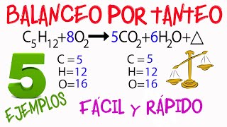 ⚖️ BALANCEO de ecuaciones por TANTEO Fácil y Rápido  QUÍMICA [upl. by Rayford]