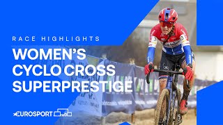 Women’s Superprestige Middelkerke  Cyclocross Race Highlights  Eurosport Cycling [upl. by Idoux]