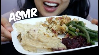 ASMR Thanksgiving TURKEY DINNER EATING SOUNDS  SASASMR [upl. by Kaplan]