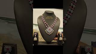 diamond necklaceCZ necklacenakshi new model necklace [upl. by Popele]