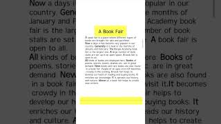 A book fair paragraph english education grihoschool [upl. by Roque291]