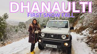 Experience the Snowfall in Dhanaulti Uttarakhand 2024  A Beautiful Hill Station Near Rishikesh [upl. by Shanda288]