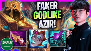 FAKER IS GODLIKE WITH AZIR PLAYING IN ARABIA T1 Faker Plays Azir Mid vs Talon  Season 2024 [upl. by Lashar]