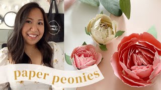 DIY Paper Peonies and How to Make a Mini Flower Bouquet [upl. by Tyra]