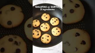 Galletas con 3 INGREDIENTES en la SARTÉN en 10 minutos 🍪 postresfaciles [upl. by Anihs]