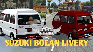 Suzuki bolan livery  bus simulator Indonesia Suzuki bolan carry daba livery download busgames [upl. by Viafore]