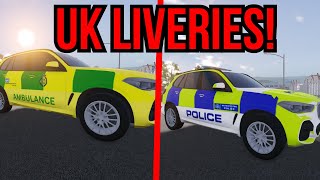 The UK Liveries I use for my Videos ERLC Roblox [upl. by Kenrick815]