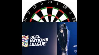 Nations League Double Header  on the dartboard darts nationsleague football viaplay [upl. by Raynata]