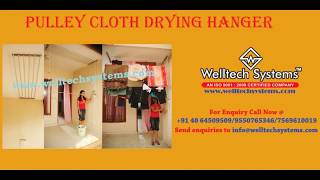 Pulley cloth drying hangerceiling hangers [upl. by Silvers]