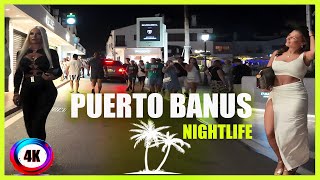 Puerto Banus Nightlife Marbella Spain in Summer 2024 4K 🇪🇸 Málaga [upl. by Pammie]