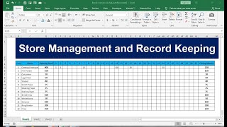 store management and record keeping in excel [upl. by Enitsirhk]