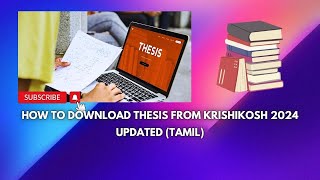 How to Download Thesis from KrishikoshUpdated 2024  Beginner Ideas trending pdf tamil tech [upl. by Yregram]