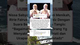 RIRIE FAIRUS CURHAT KE USTADZ DENGAN SUARA BERGETAR SAMBIL MENAHAN TANGIS [upl. by Drarreg414]