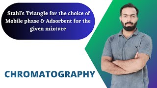 Stahls Triangle for the choice of Mobile phase amp Adsorbent for the given mixture  chromatography [upl. by Blackmun]