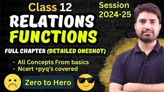 Relation and Function Class 12 Maths Chapter 1  One Shot Video  Full Chapter  202425  2025 [upl. by Meagan]