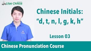 Chinese initials “d t n l g k h”  Pinyin Lesson 03  Learn Mandarin Chinese Pronunciation [upl. by Nylinej850]