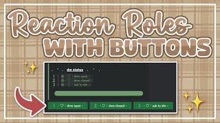 discord reaction roles with buttons tutorial  lenility ✰ [upl. by Goles]