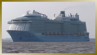 ANTHEM OF THE SEAS cruising up the river Elbe [upl. by Amalia876]