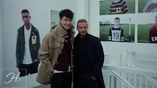 David Beckham amp Hu Bing  Kent amp Curwen Presentation 2018 LFWM [upl. by Libnah]