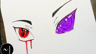 How to Draw Sharingan and Rinnegan Eye [upl. by Claus]