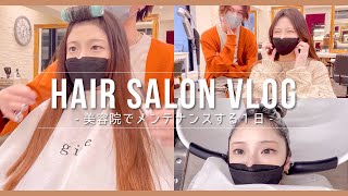 【美容室Vlog】 お気に入りのサロンでロングヘアメンテナンス◎カット、カラー、トリートメントしてきました【オーダーの仕方】 [upl. by Hardigg]