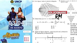 SOLUCIONARIOAREA IIIEXAMEN DE ADMISION UNCP 2024II 040824 [upl. by Irollam]