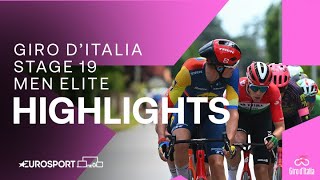 WINS FROM THE BREAKAWAY 🔥  Giro DItalia Stage 19 Race Highlights  Eurosport Cycling [upl. by Komarek307]