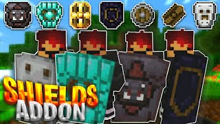 😱ESCUDOS ADDON para MINECRAFT PE  NUEVOS ESCUDOS para MINECRAFT Pe 119😱 [upl. by Leighland]