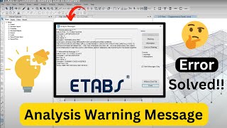 How to Remove Ill Condition warning in Etabs  Complete Solution Video [upl. by Einnig]