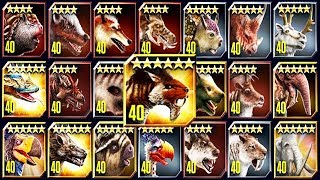 ALL MAX LEVEL 40 CENOZOICS THYLACOSMILUS JURASSIC WORLD [upl. by Gruver]