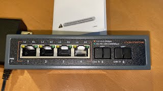 UnBoXing 25G Unmanaged Ethernet Network Switch 4 25G BaseT Ports 2 x 10G SFP Uplink Port 100 1000 [upl. by Ailalue]