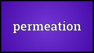 Permeation Meaning [upl. by Eadahs748]