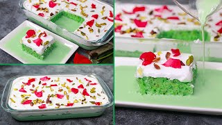 Pistachio Milk Cake  Pistachio Milk Tres Leches Cake  Eggless amp Without Oven  Yummy  Eid Dessert [upl. by Kosse]