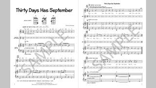 Thirty Days Has September  MusicK8com Page Turner [upl. by Annoled491]