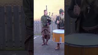 Scottish rebels Clanadonia with TuBardh Wilson playing Spanish Eyes in Perth Scotland shorts [upl. by Ecinej]