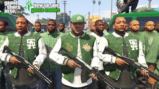 How To Join Grove Street Families Gang in GTA 5 Gang Missionsclothesterritories [upl. by Nivak]