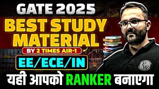 GATE 2025 Roadmap  Best Study Material for EE  ECE  IN  Strategy by GATE AIR 1 [upl. by Aileek]