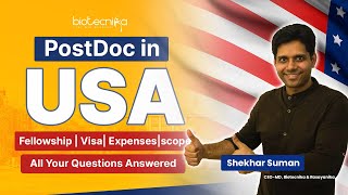 PostDoc In USA  Fellowship  Visa Expenses  Scope  All Your Questions Answered [upl. by Eadith]