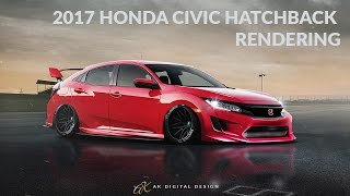 Modified 2017 Honda Civic Hatchback  Rendering [upl. by Elcarim]