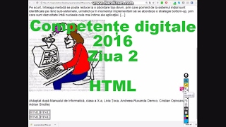 Competente digitale 2016  Ziua 2  Subiectul IV  HTML [upl. by Salisbarry]