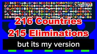 216 countries 215 eliminations  500 sub special worldmarblerace 500subs [upl. by Elirpa]