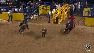 Clay SmithPaden Bray Make 48Second Run in First Run as Partners at 2023 NFR [upl. by Geraud]